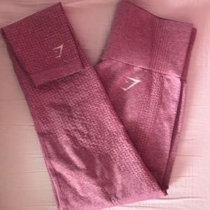Pink Vital Seamless Gymshark Leggings Size M